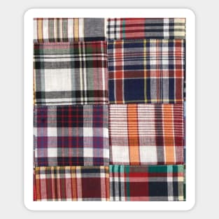 Madras ,Preppy Patchwork Madras Sticker